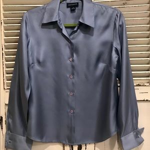 Ann Taylor 100% silk long sleeve dress shirt